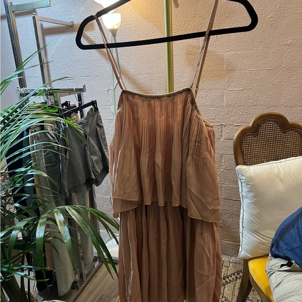 Elegant Women's Dress in Tan